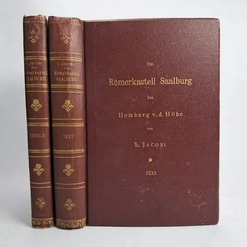 Buch: Das Römerkastell Saalburg, L. Jacobi, 1897, 2 Bände, Text & Tafeln
