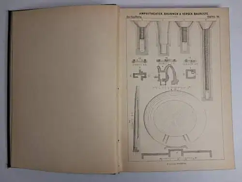 Buch: Das Römerkastell Saalburg, L. Jacobi, 1897, 2 Bände, Text & Tafeln