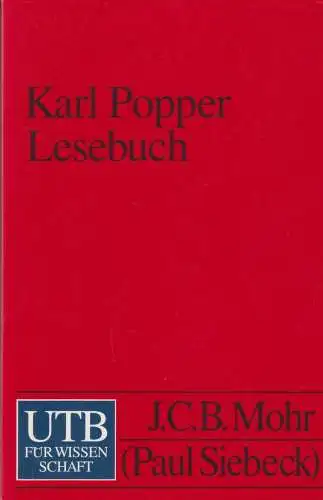 Buch: Lesebuch, Popper, Karl R., 2000, J. C. B. Mohr (Paul Siebeck), sehr gut