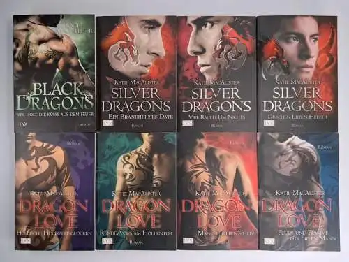 8 Bücher Katie MacAlister, Dragon Love 1-4, Silver Dragons 1-3, Black Dragons 3