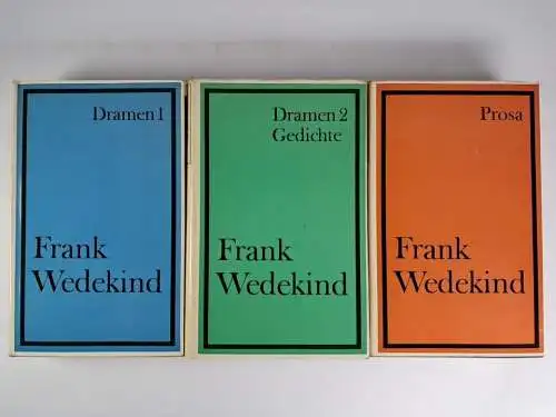Buch: Frank Wedekind - Werke in drei Bänden, 1969, Aufbau Verlag, 3 Bände