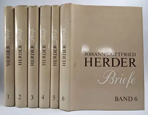 Buch: Johann Gottfried Herder - Briefe Gesamtausgabe Band 1-6, Böhlau, 6 Bände