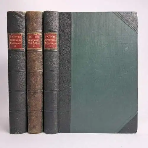 Buch: Gotthold Ephraim Lessings gesammelte Dichtungen, 3 Bände, Gruyter, 1922