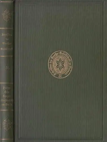 Buch: Schriften der Goethe-Gesellschaft 51, Philipp Otto Runges Briefwechsel ...