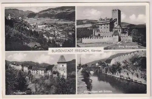 AK Burgenstadt Friesach, Kärnten, ca. 1956, K. Glantschnigg, gebraucht, gut