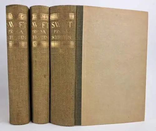 Buch: Prosaschriften 1-3, Jonathan Swift, Erich Reiss Verlag, 3 Bände