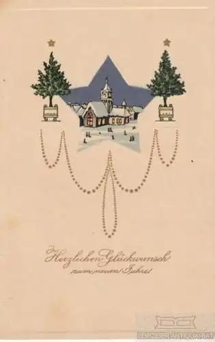 AK Herzlichen Glückwunsch zum neuen Jahre! (unbeschrieben), Postkarte