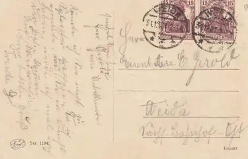 AK Glückliches neues Jahr!, Postkarte. Neujahrskarte, 1921, gebraucht, gut