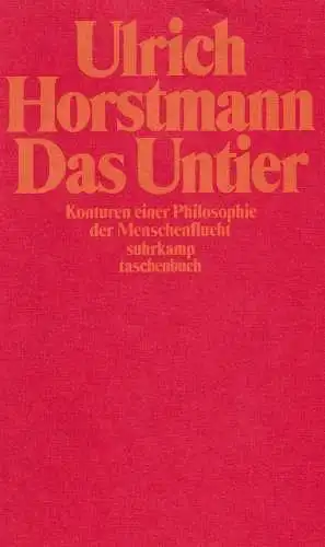 Buch: Das Untier, Horstmann, Ulrich, 1985, Suhrkamp Taschenbuch Verlag