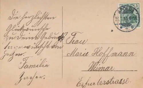 Weihnachtskarte - Horch, was kommt von draußen rein, Postkarte. Fotokarte, 1910