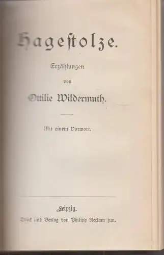 Buch: Hochwald/ Bergkrystall/Brigitta (1-3) /Hagestolze (4) / Berggenossen (5)