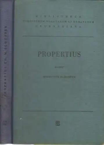 Buch: Sex. Propertii. Elegiarum Libri IV, Properz. 1954, B. G. Teubner