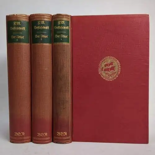 Buch: Der Idiot 1-3, F. M. Dostojewski, Insel, Bibliothek der Romane, 3 Bände