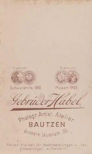 Fotografie Gebrüder Habel, Bautzen - Portrait Junges Fräulein mit... Fotografie