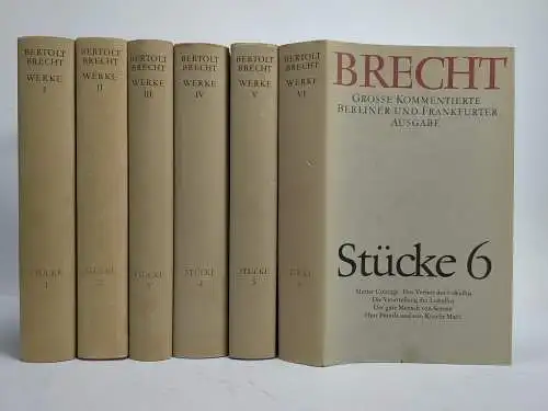 Buch: Stücke 1-6, Bertolt Brecht, Werke I-VI, Aufbau, Suhrkamp, 6 Bände
