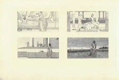 Radierung: Amor und Psyche. Blatt 17, Klinger, Max. Kunstgrafik, 1880