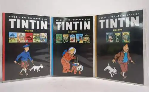 5 DVDs in 3 Hüllen: The Adventures of Tintin, Herge, englischsprachig