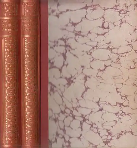 Buch: Die Brüder Karamasow, Roman, F. M. Dostojewski, Hesse & Becker, 2 Bände