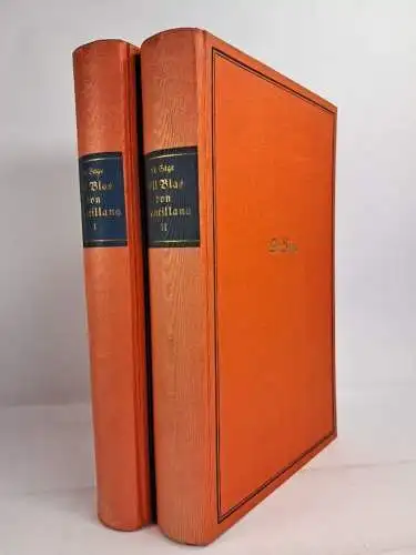 Buch: Die Geschichte des Gil Blas von Santillana 1+2, Le Sage, 1938, Hendel