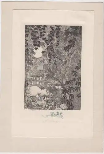 Grafik, Ferdinand Staeger, Kunstgrafik, Buch, gut erhalten, Radierung, Laub