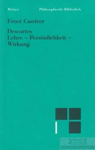 Buch: Descartes, Cassirer, Ernst. Philosophische Bibliothek, 1995
