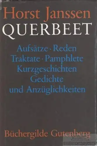 Buch: Querbeet, Janssen, Horst, Büchergilde Gutenberg, gebraucht, gut