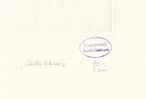 Buch: Radierung: Sächsische Schweiz, Gebhardt, Rudolf. Kunstgrafik, 1994