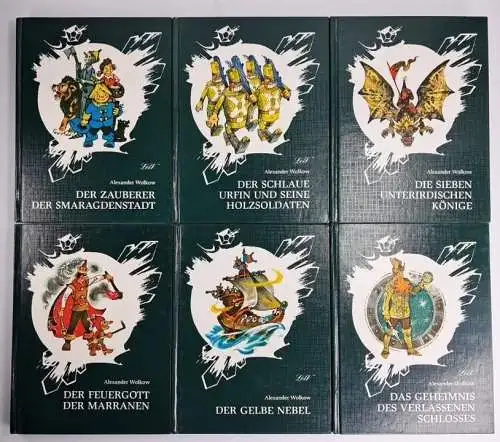Smaragdenstadt-Bücher / Zauberland-Reihe 1-6, Alexander Wolkow, Leiv, 6 Bände