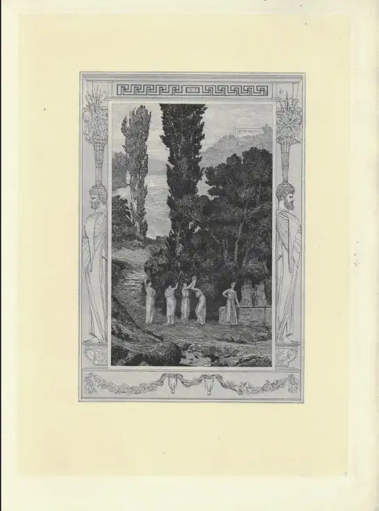 Radierung: Psyche wandernd. Blatt 8, Klinger, Max. Kunstgrafik, 1880 1