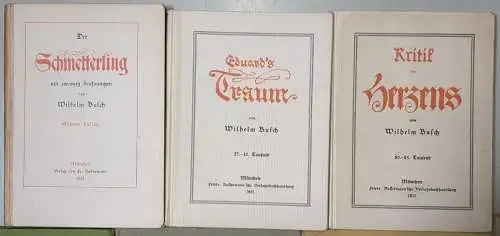 9 Bücher Wilhelm Busch: Kunterbunt, Schmetterling, Eduards Traum, Helene