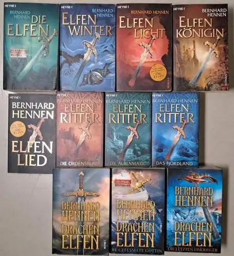 11 Bücher Elfenzyklus, Bernhard Hennen, Die Elfen, Elfenritter, Drachenelfen