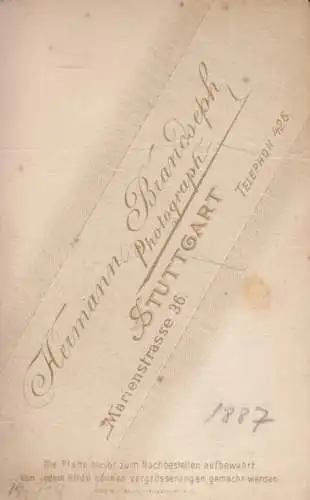 Portrait Mutter mit Kind, Fotografie. Fotobild, 1887, Atelier Hermann Brandseph