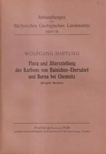 Buch: Flora und Altersstellung des Karbons von Hainichen... Hartung, 1938
