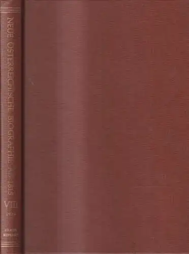 Buch: Neue Österreichische Biographie ab 1815, Große Österreicher. Band VIII