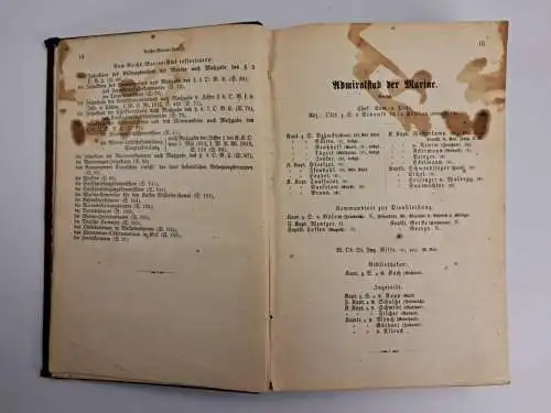 Buch: Rangliste des aktiven Dienststandes der Kaiserlich deutschen Marine 1914