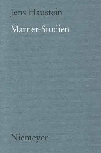 Buch: Marner-Studien, Haustein, Jens, 1995, Max Niemeyer Verlag, gebraucht, gut