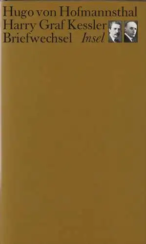 Buch: Hugo von Hofmannsthal / Harry Graf Kessler: Briefwechsel 1898-1929, Burger