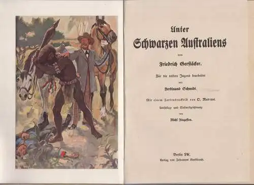 Buch: Unter Schwarzen Australiens, Friedrich Gerstäcker, Johannes Knoblauch Vlg.