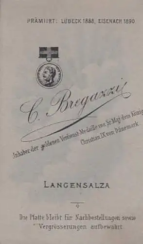 Fotografie Bregazzi, Langensalza - Portrait junges Fräulein, Fotografie