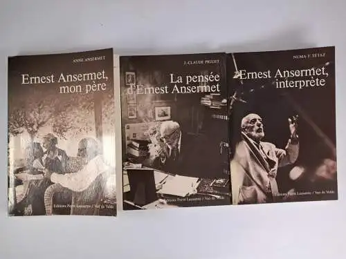 Buch: Ernest Ansermet, mon Pere / La pensee / interprete, 1983, 3 Bände, Payot