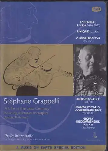 Musik-DVD:  Stephane Grappelli, A Life in the Jazz Century. 2003, 2 DVDs, gut
