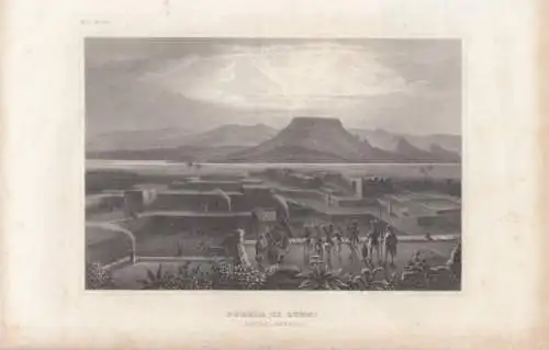 Pueblo de Zunni (Central-America). aus Meyers Universum, Stahlstich. Kunstgrafik