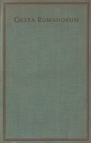 Buch: Gesta Romanorum, anonym, 1924, Insel Verlag, gebraucht: gut