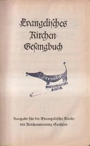 Buch: Evangelisches Kirchen-Gesangbuch, Sachsen, Evangelische Verlagsanstalt