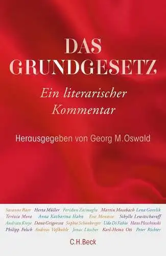 Buch: Das Grundgesetz, Ein literarischer Kommentar, Oswald, 2022, C. H. Beck