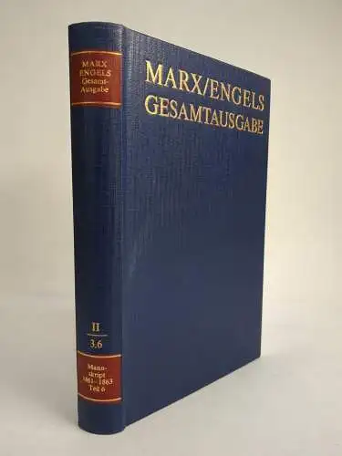 Buch: Marx / Engels Gesamtausgabe (MEGA) II/3.6, 1982, Dietz Verlag
