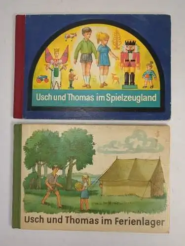 2 Bücher Usch und Thomas, Spielzeugland, Ferienlager, Ruth Kraft, Abel & Müller
