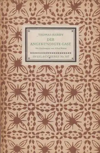 Insel-Bücherei 307, Der angekündigte Gast, Hardy, Thomas. 1949, Insel-Verlag