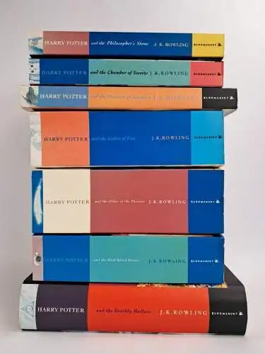 Buch: Harry Potter 1-7, J. K. Rowling, Bloomsbury, englischsprachig, 7 Bände
