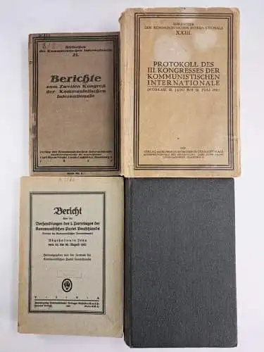 4 Bücher KPD,  Bibliothek der Kommunistischen Internationale, Parteitag 1921/25